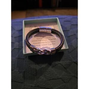 To My Son Grandson Bracelet From Mom Grandma, Infinity Knot Love You Forever Lin